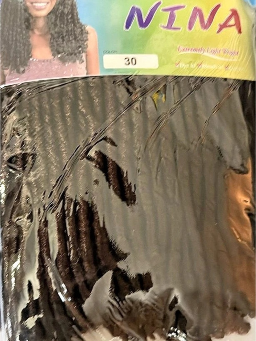 3X Nina Crochet Hair Extensions Black & Brown NWT